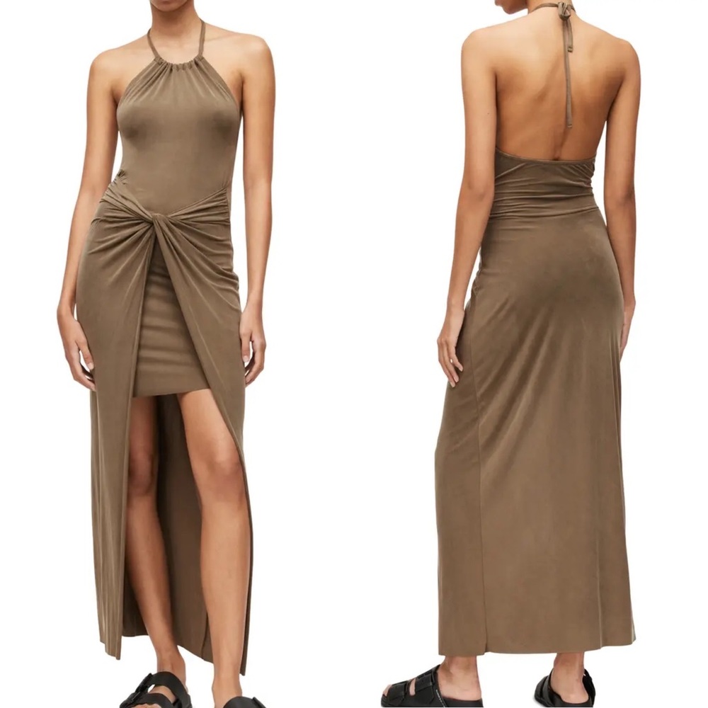 ALLSAINTS ARA ADA HALTER DRESS SIZE 8 NEW